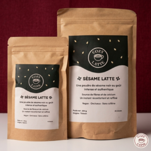 Poudre de Sésame noir pour boissons latte